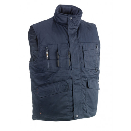 Gilet sans manche multipoches matelassé très chaud 65-35 polycoton 230 grs-m2 Donar homme Herock