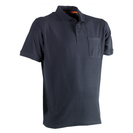 Polo de travail manches courtes 3 boutons poche poitrine 65-35 polyester-coton 210 grs-m2 Leo homme Herock