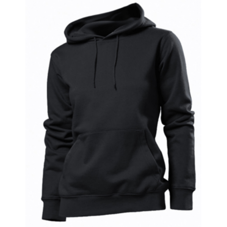 Sweat-shirt capuche poche kangourou molleton 80-20 coton-polyester 280 grs-m2 femme Stedman