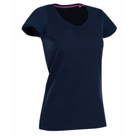 Tee-shirt col V près du corps coton peigné 145 grs-m2 Megan femme Stedman