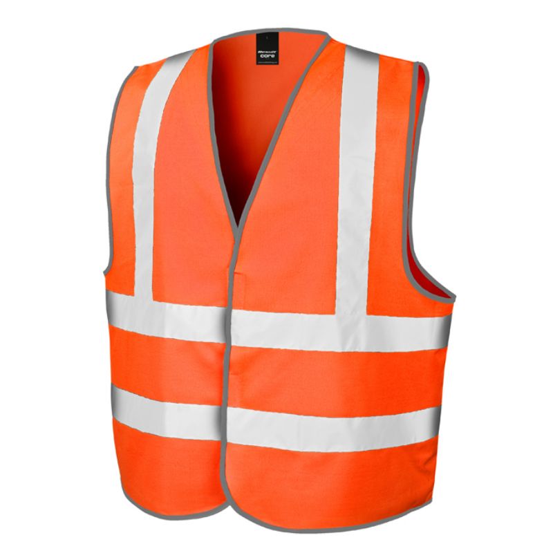 Gilet sans manche de sécurité haute visibilité 4 bandes polyester