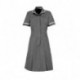 Blouse robe longue médicale zippée devant manches courtes et plis daisance 65-35 polycoton 195 grs-m2 femme Alexandra