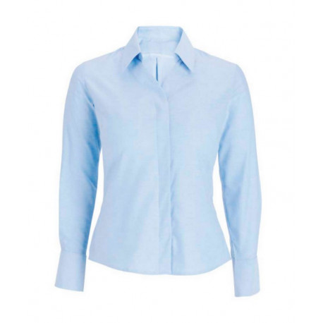 Chemise Oxford manches longues coupe semi cintrée 70-30 coton-polyester 125 grs-m2 femme NG71 Alexandra