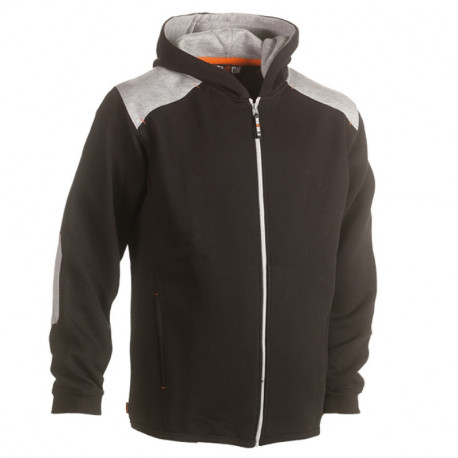 Veste sweat capuche chaude renforcée au niveau des coudes + épaules polycoton 330 grs-m2 Juno homme Herock