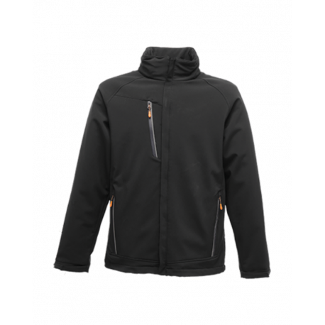 Veste softshell 3 couches imperméable doublée capuche col 260 grs-m2 Apex unisexe Regatta