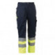 Pantalon de travail haute visibilité multipoches déperlant classe 2 polycoton 280 grs-m2 Olympus unisexe Herock