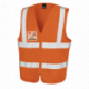 Gilet de sécurité classe 2 avec bandes épaules zip devant et pochette de badge polyester 12 grs-m2 unisexe R202X Result