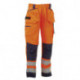 Pantalon de travail haute visibilité multipoches + genouillères classe 2 polycoton 280 grs-m2 Styx unisexe Herock