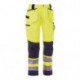 Pantalon de travail haute visibilité multipoches + genouillères classe 2 polycoton 280 grs-m2 Styx unisexe Herock